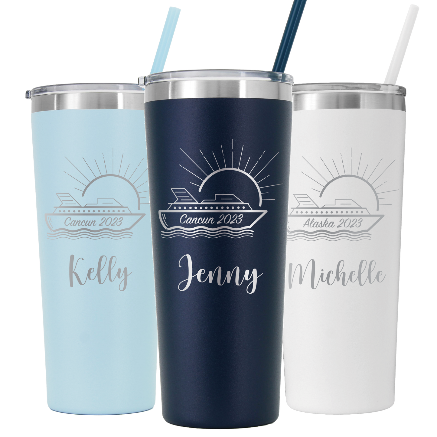 Personalized Cruise Tumbler - Laser Engraved