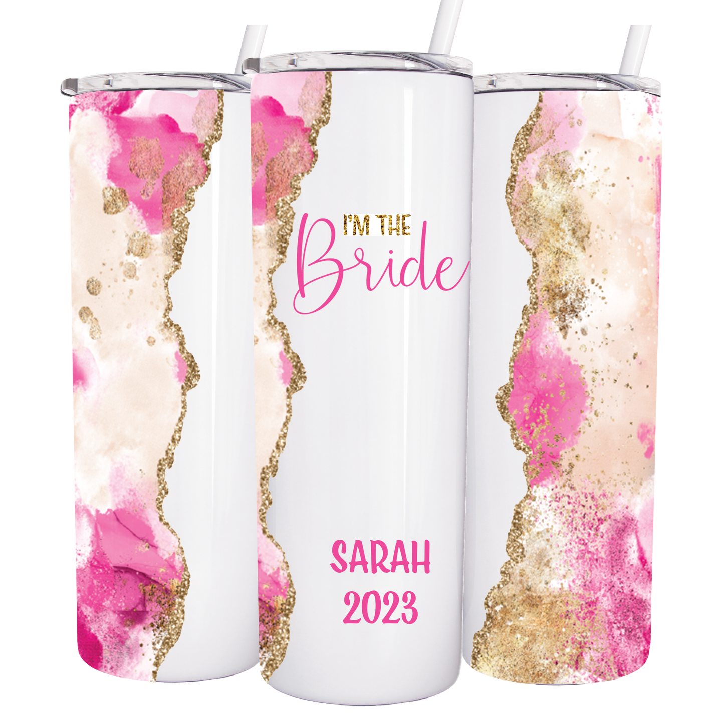 20 oz Personalized Bride Squad Tumbler