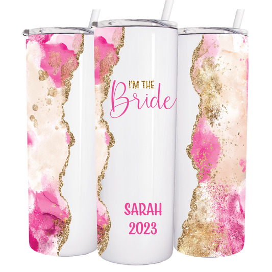 20 oz Personalized Bride Squad Tumbler
