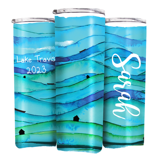 20 oz Personalized Watercolor Tumbler