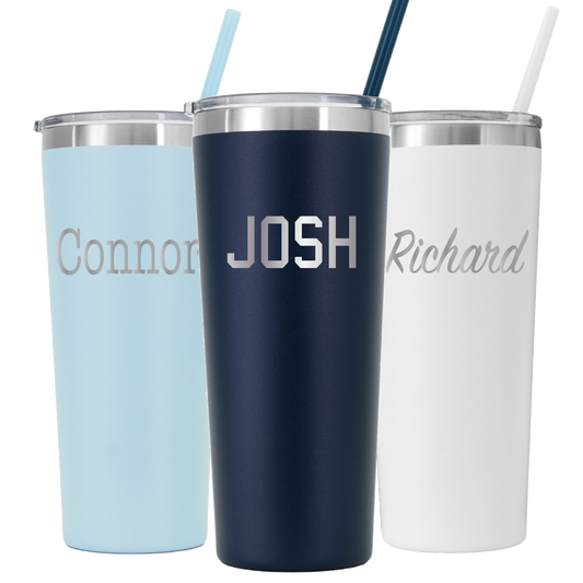 22 oz Personalized Text Laser Engraved