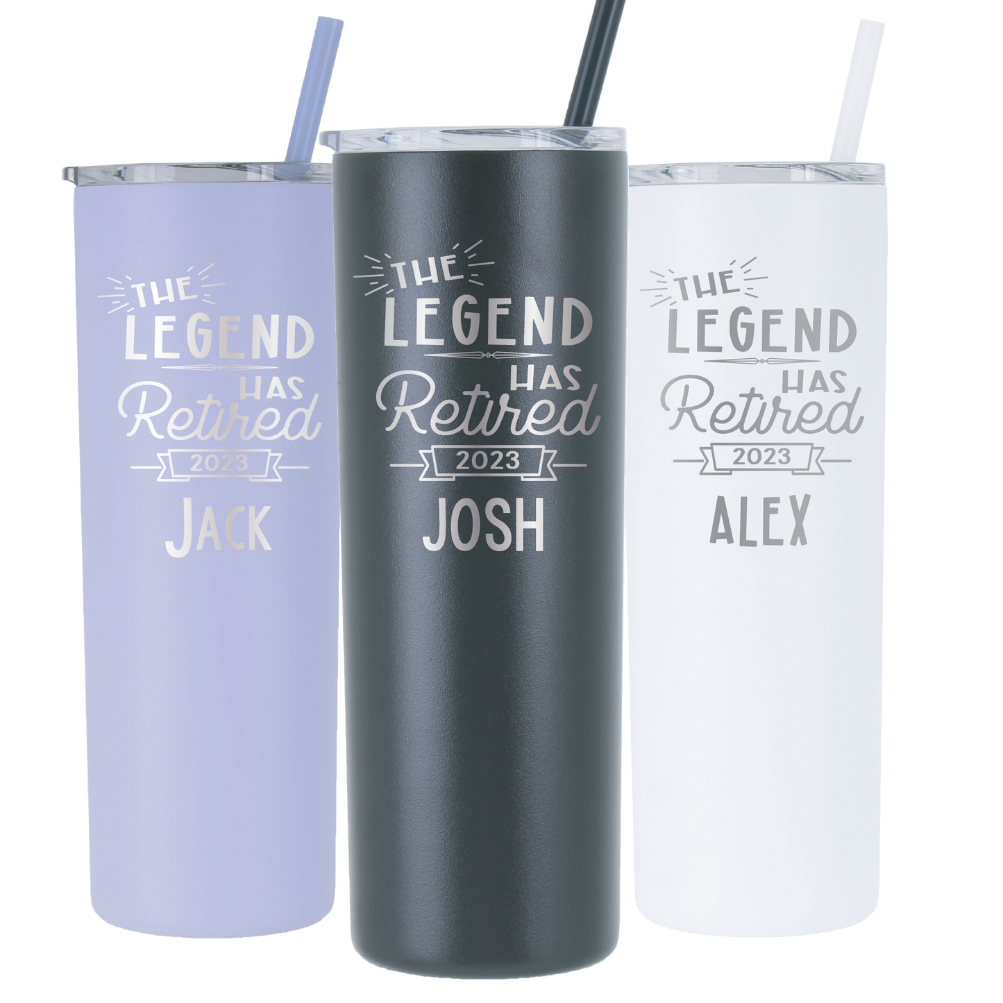 Personalized 2023 Retired "The Legend" Tumbler - Laser Engraved