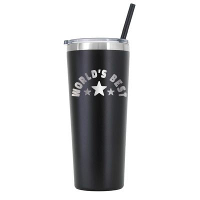22 oz Personalized "World's Best" Tumbler Laser Engraved