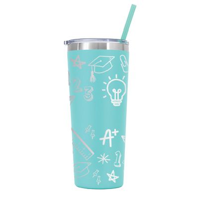 22 oz Personalized Teacher Tumbler - Laser Engraved
