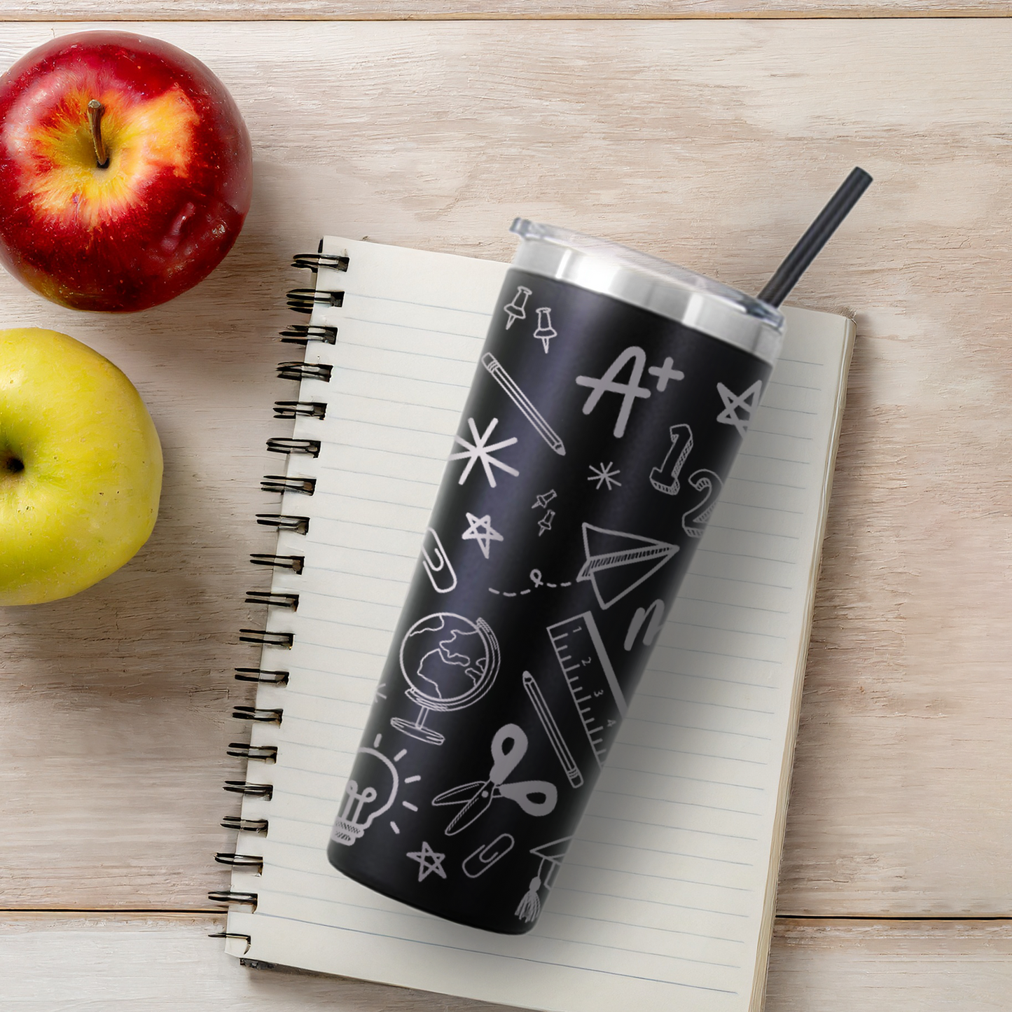 22 oz Personalized Teacher Tumbler - Laser Engraved