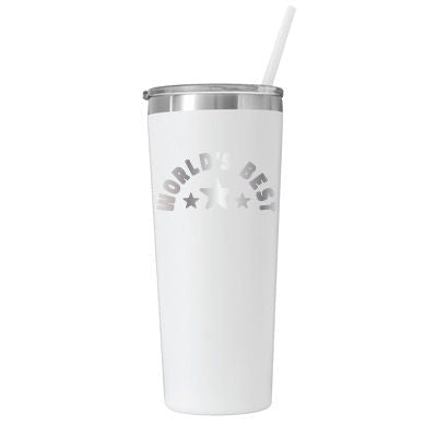 22 oz Personalized "World's Best" Tumbler Laser Engraved