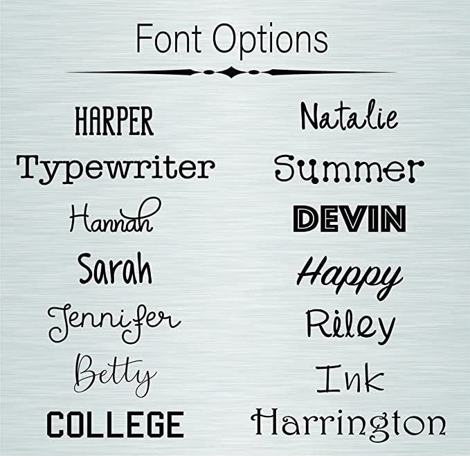 Texto personalizado de 22 oz grabado con láser