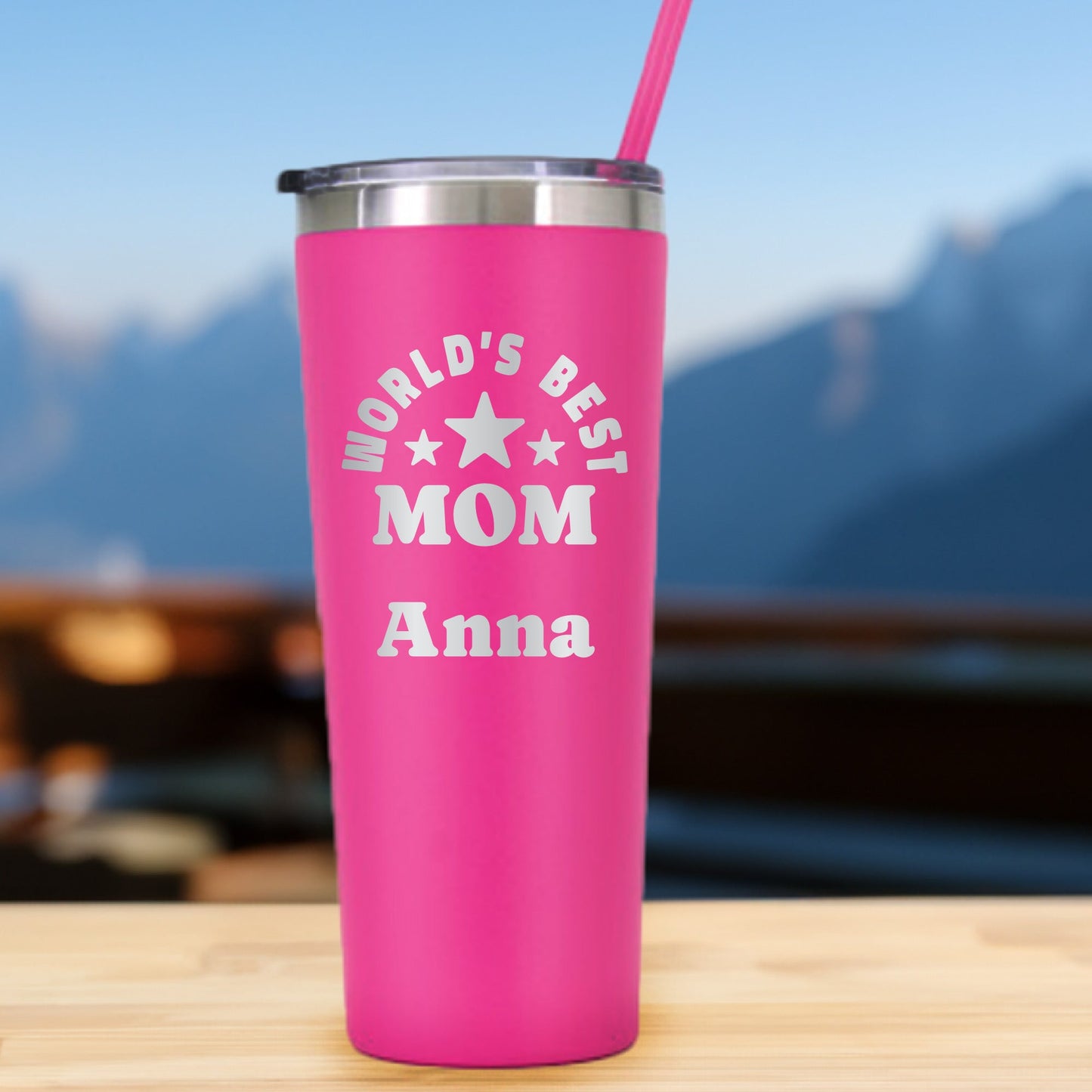 22 oz Personalized "World's Best" Tumbler Laser Engraved