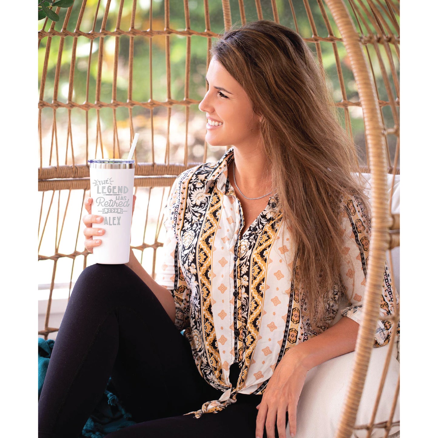 Personalized 2023 Retired "The Legend" Tumbler - Laser Engraved