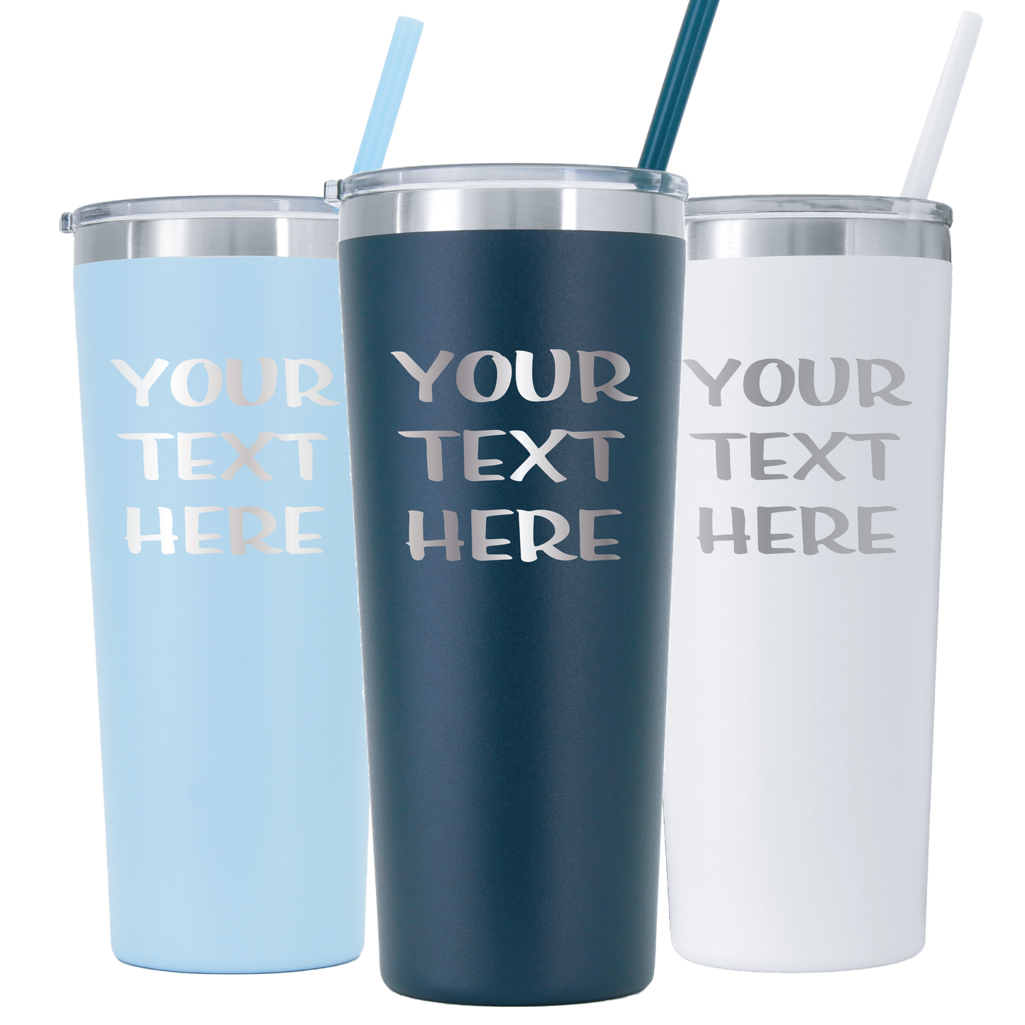 22 oz Personalized Your Text Here Tumbler - Laser Engraved