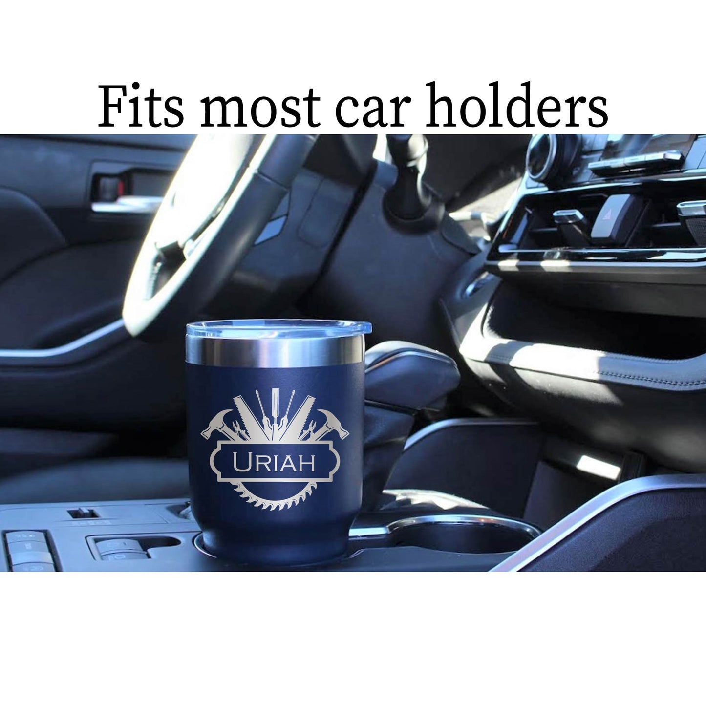 30 oz Personalized Construction Tumbler - Laser Engraved