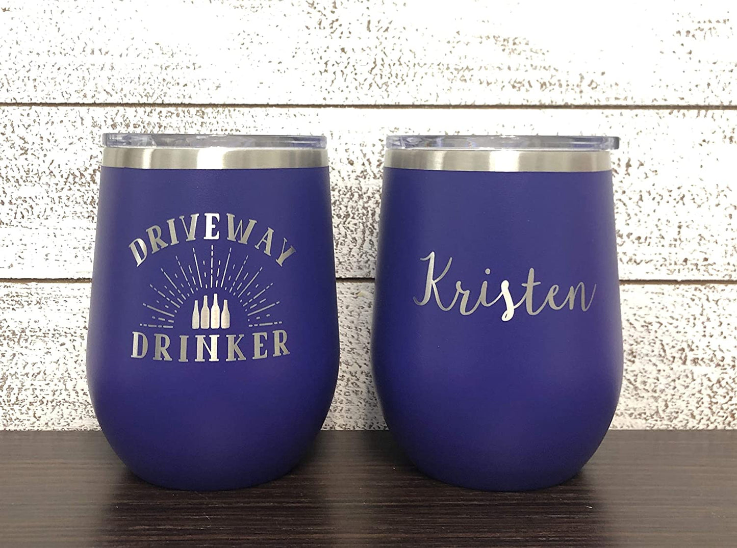 Vaso de vino divertido personalizado de 12 oz - Grabado con láser