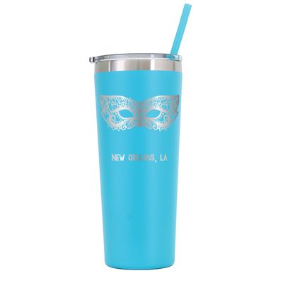 22 oz Personalized New Orleans Tumbler - Laser Engraved