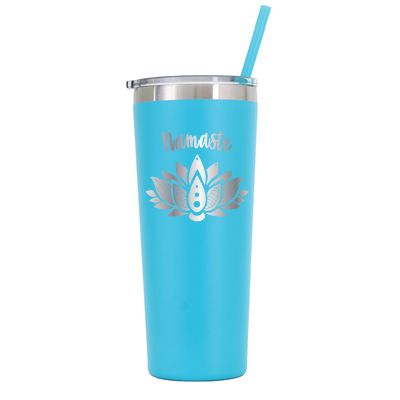 22 oz Personalized Yoga Tumbler - Laser Engraved