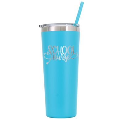 22 oz Personalized School Nurse Tumbler - Laser Engraved
