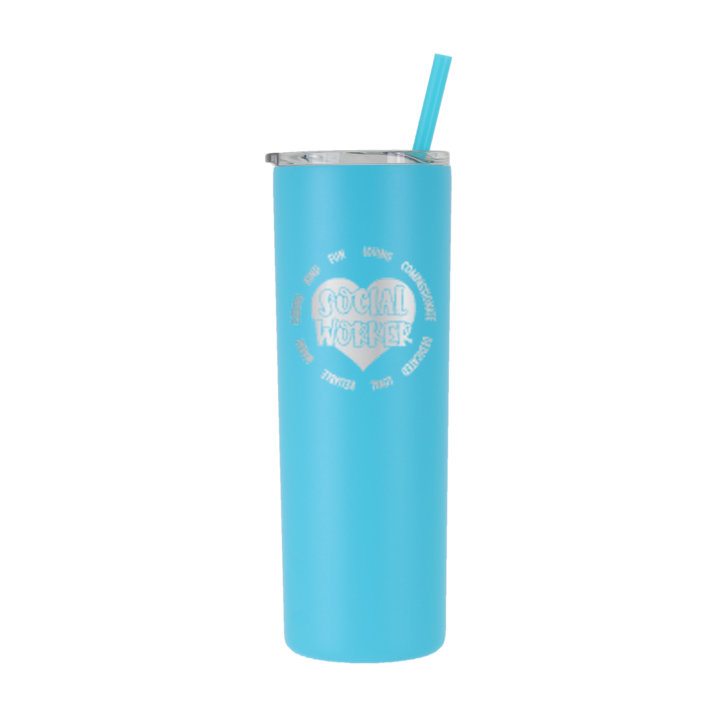 20 oz Personalized Social Worker Tumbler - Laser Engraved