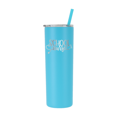 20 oz Personalized School Nurse Tumbler - Laser Engraved
