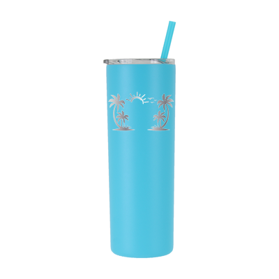 20 oz Personalized Beach Tumbler - Laser Engraved