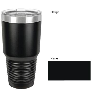 30  oz Personalized Baseball Tumbler - Laser Engraved