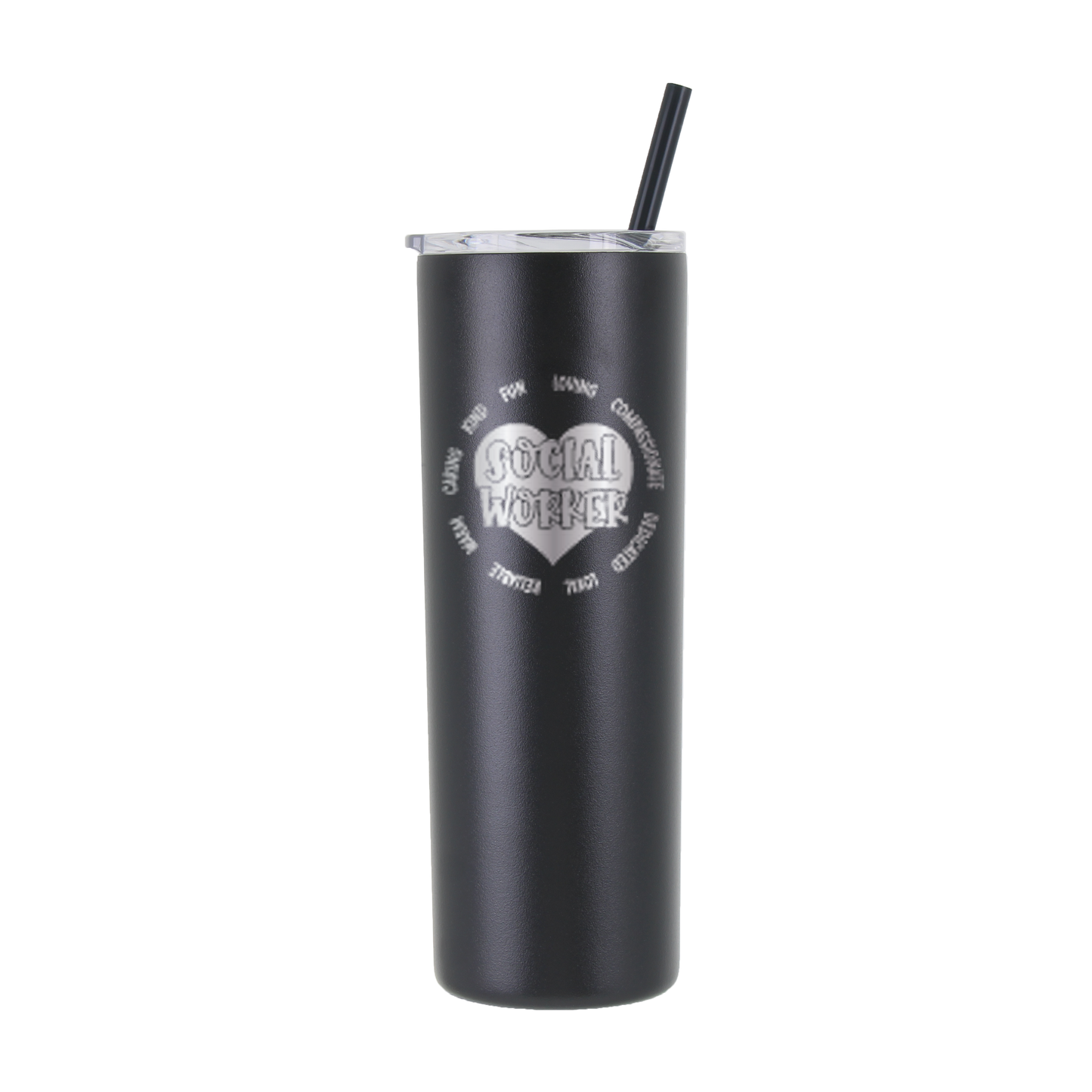 20 oz Personalized Social Worker Tumbler - Laser Engraved