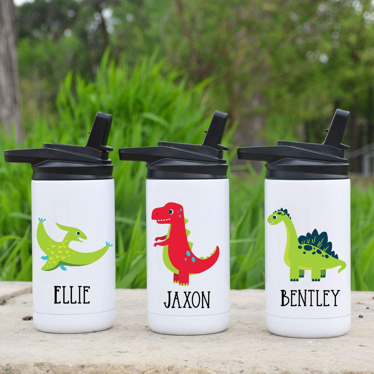 12 oz Personalized Dinosaur Water Bottle
