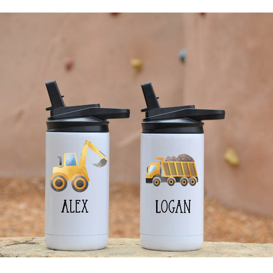 12 oz Kids Construction Water Bottle