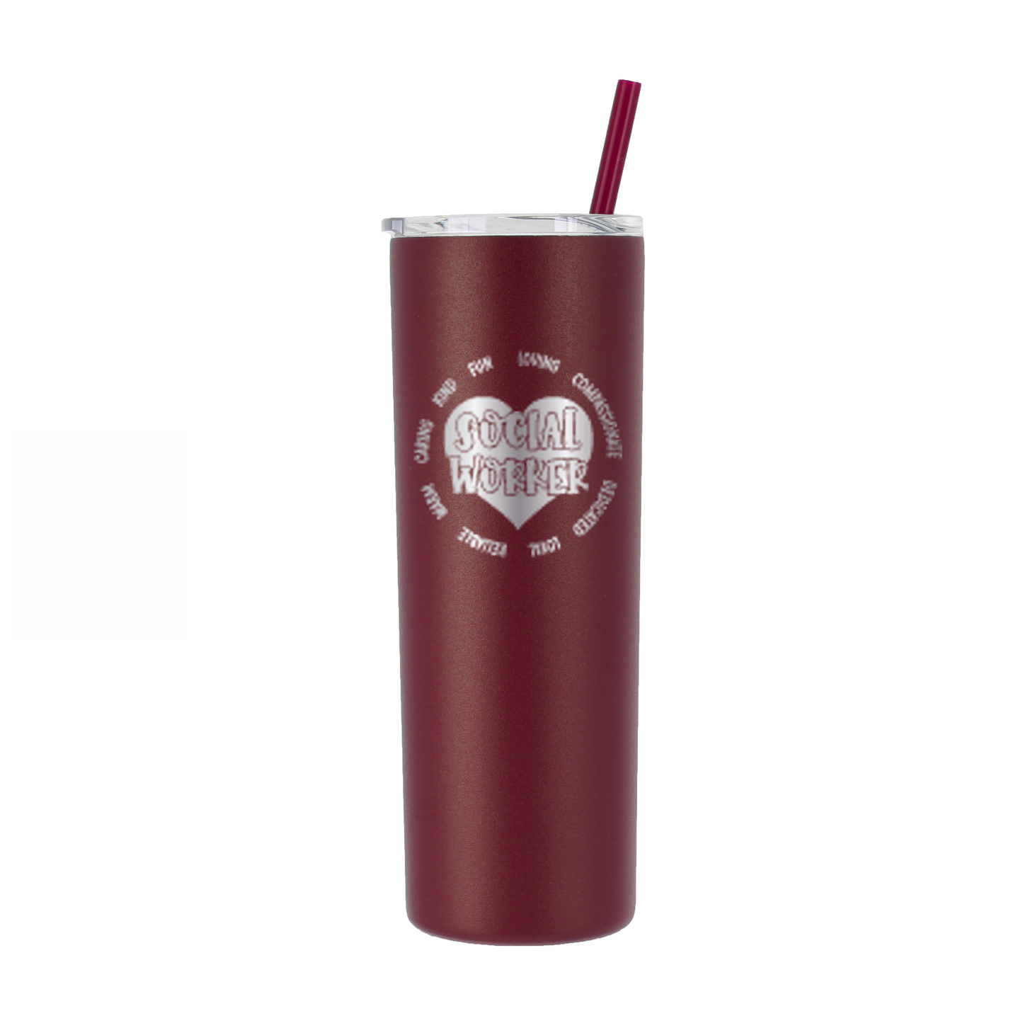 20 oz Personalized Social Worker Tumbler - Laser Engraved