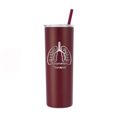 20 oz Personalized Respiratory Therapist Tumbler - Laser Engraved