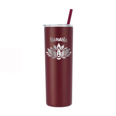 20 oz Personalized Yoga Tumbler - Laser Engraved