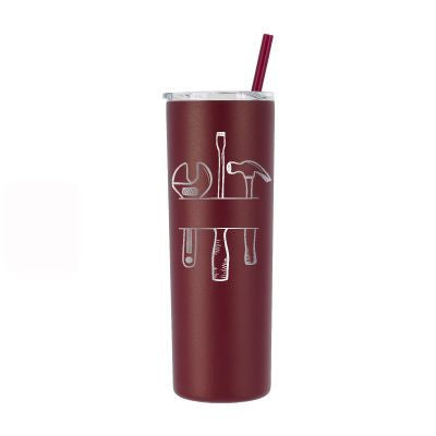 20 oz Personalized Mechanic Tumbler - Laser Engraved
