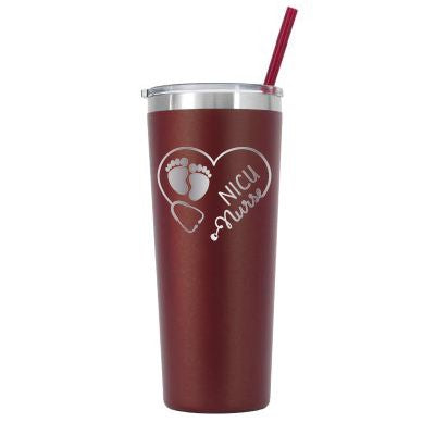 22 oz Personalized NICU Nurse Tumbler - Laser Engraved