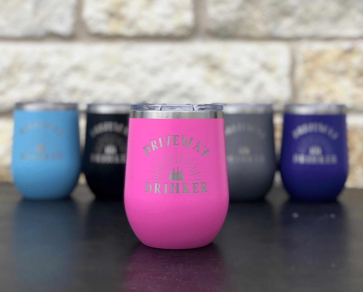 Vaso de vino divertido personalizado de 12 oz - Grabado con láser