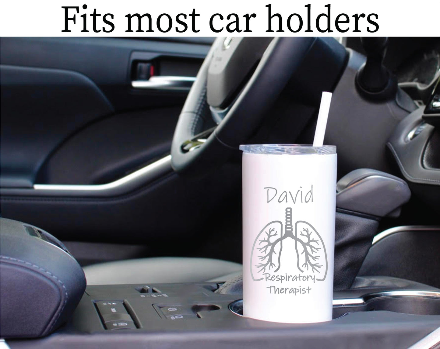 20 oz Personalized Respiratory Therapist Tumbler - Laser Engraved