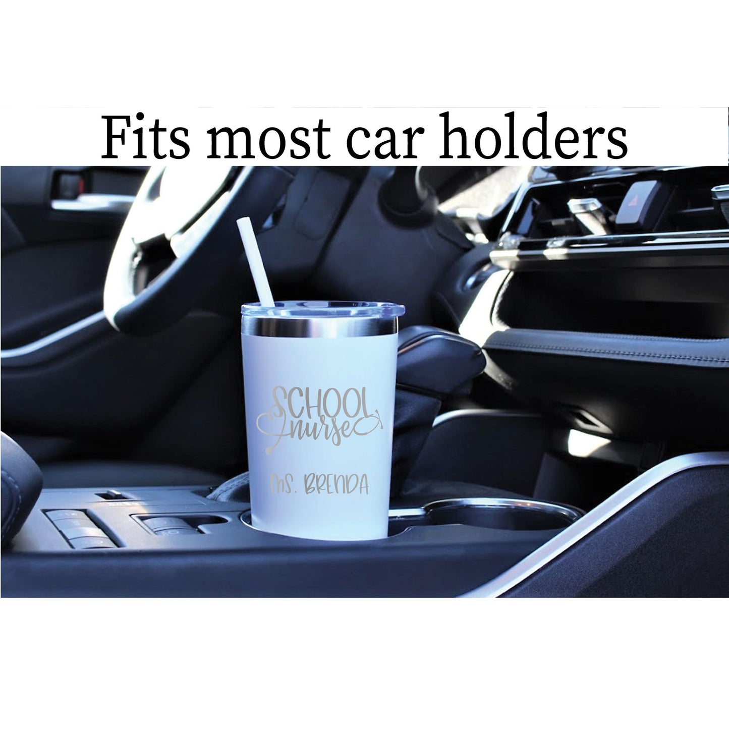 22 oz Personalized School Nurse Tumbler - Laser Engraved