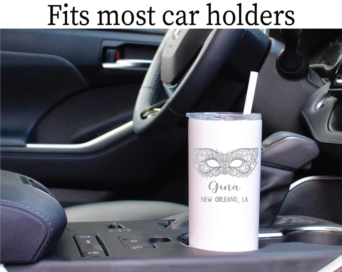 20  oz Personalized New Orleans Tumbler - Laser Engraved