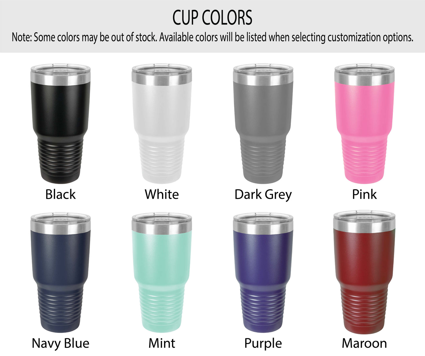 30 oz Personalized Construction Tumbler - Laser Engraved