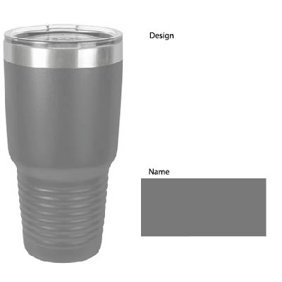 30  oz Personalized Baseball Tumbler - Laser Engraved