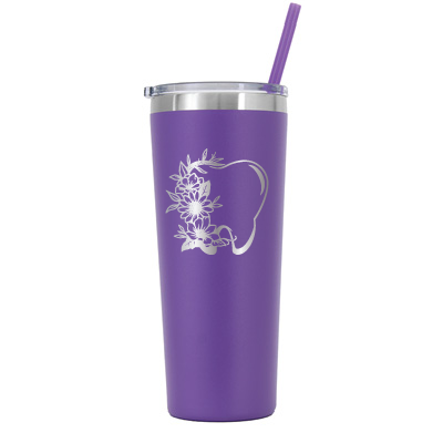 22 oz Personalized Dental Tumbler - Laser Engraved
