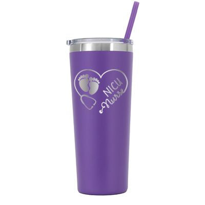 22 oz Personalized NICU Nurse Tumbler - Laser Engraved