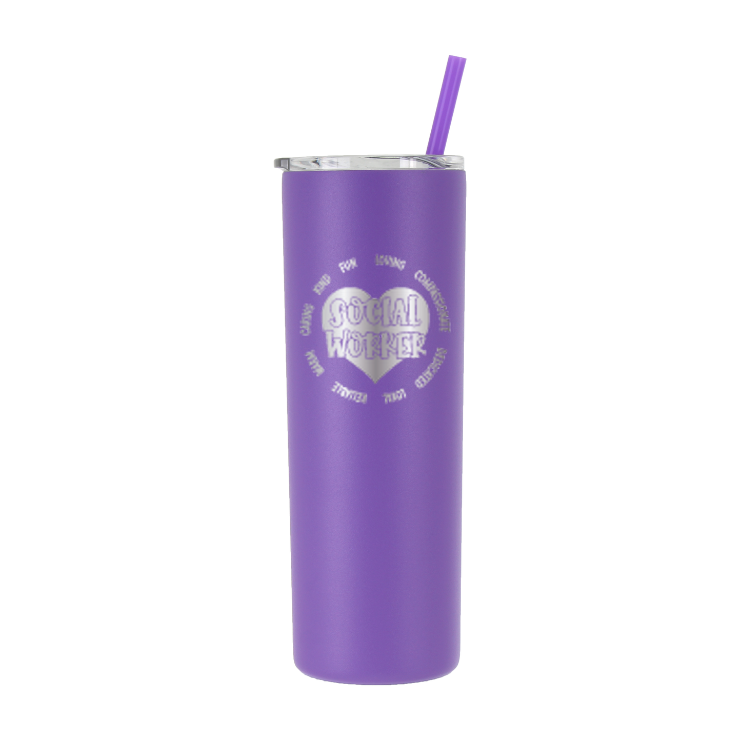 20 oz Personalized Social Worker Tumbler - Laser Engraved