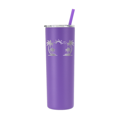 20 oz Personalized Beach Tumbler - Laser Engraved