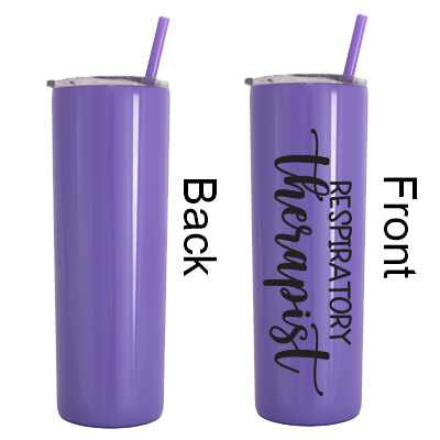 20 oz Personalized Respiratory Therapist Tumbler - Vinyl Decal