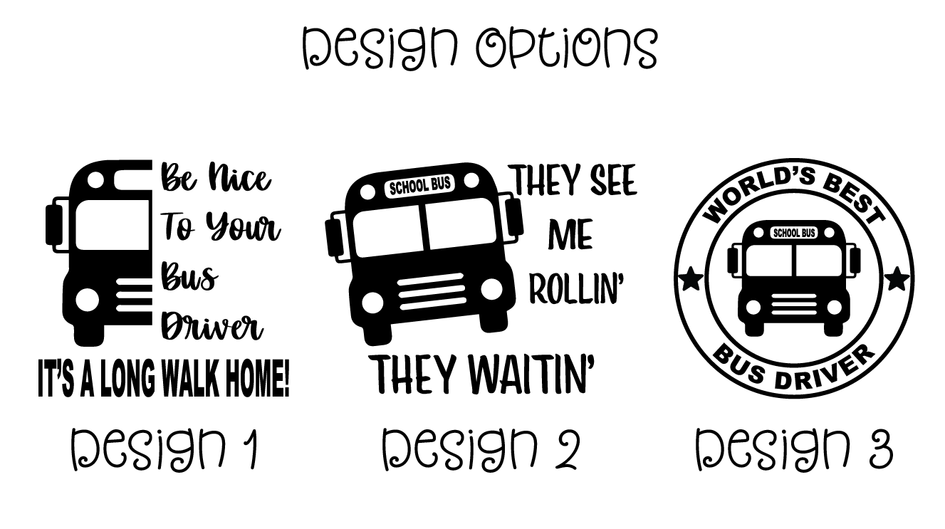 22 oz Personalized Bus Driver Tumbler - Laser Engraved