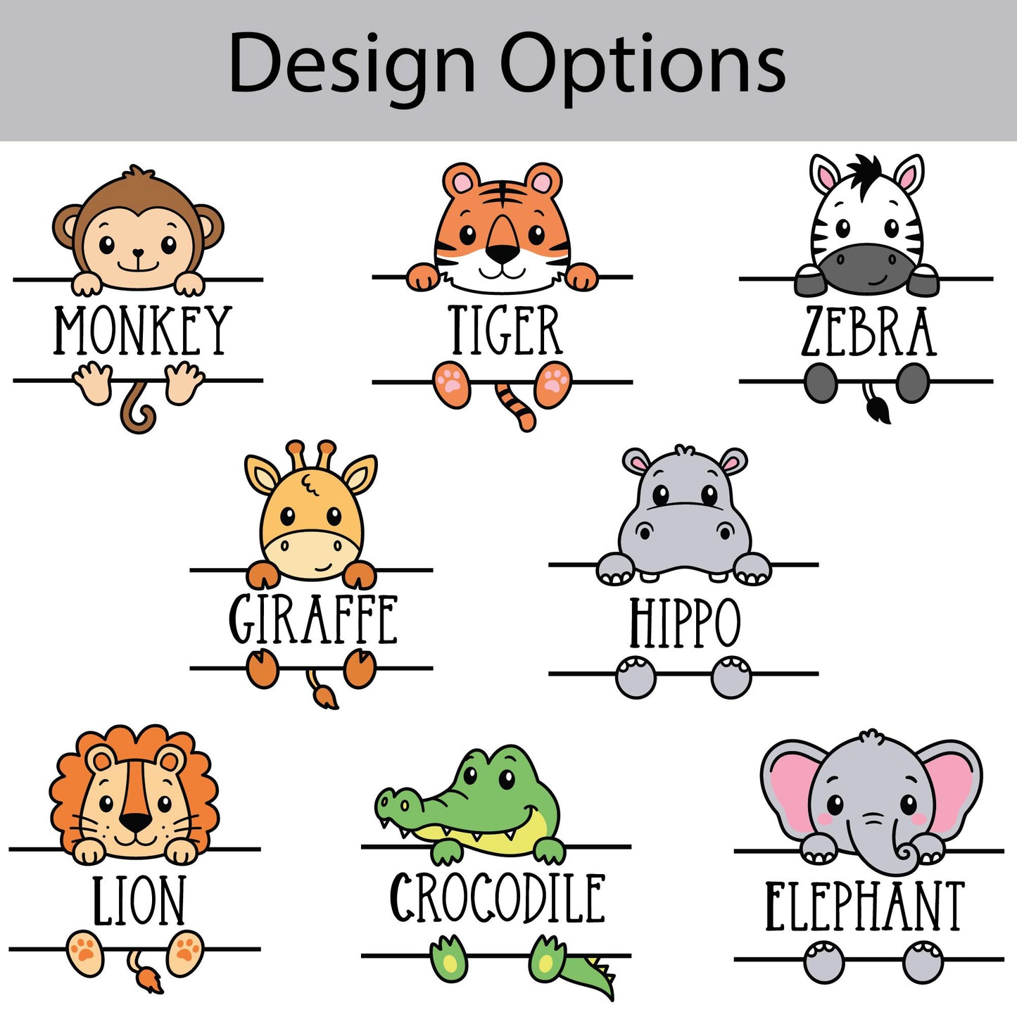 12 oz Personalized Animal Banner Water Bottle