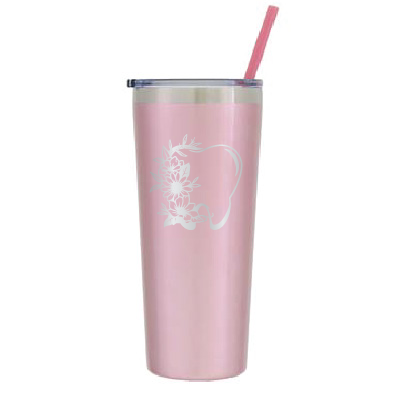 22 oz Personalized Dental Tumbler - Laser Engraved