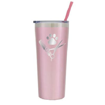 22 oz Personalized Pet Groomer Tumbler Laser Engraved