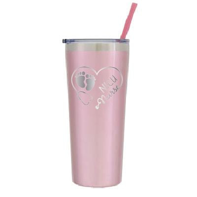 22 oz Personalized NICU Nurse Tumbler - Laser Engraved