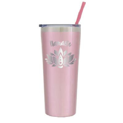 22 oz Personalized Yoga Tumbler - Laser Engraved