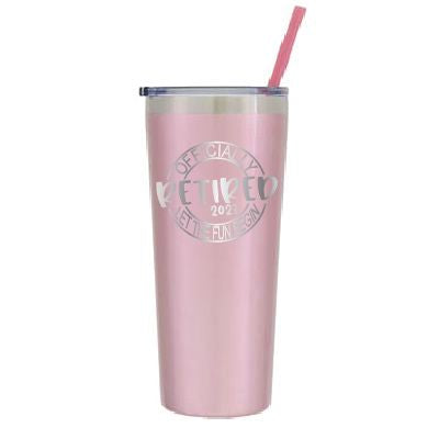 Personalized Officially Retired Tumbler - Laser Engraved