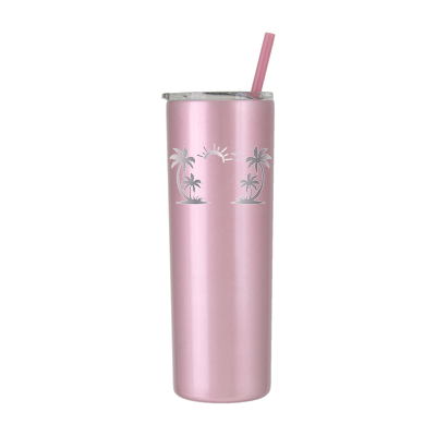 20 oz Personalized Beach Tumbler - Laser Engraved